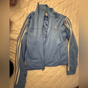 adidas Blue Jacket with White Stripes